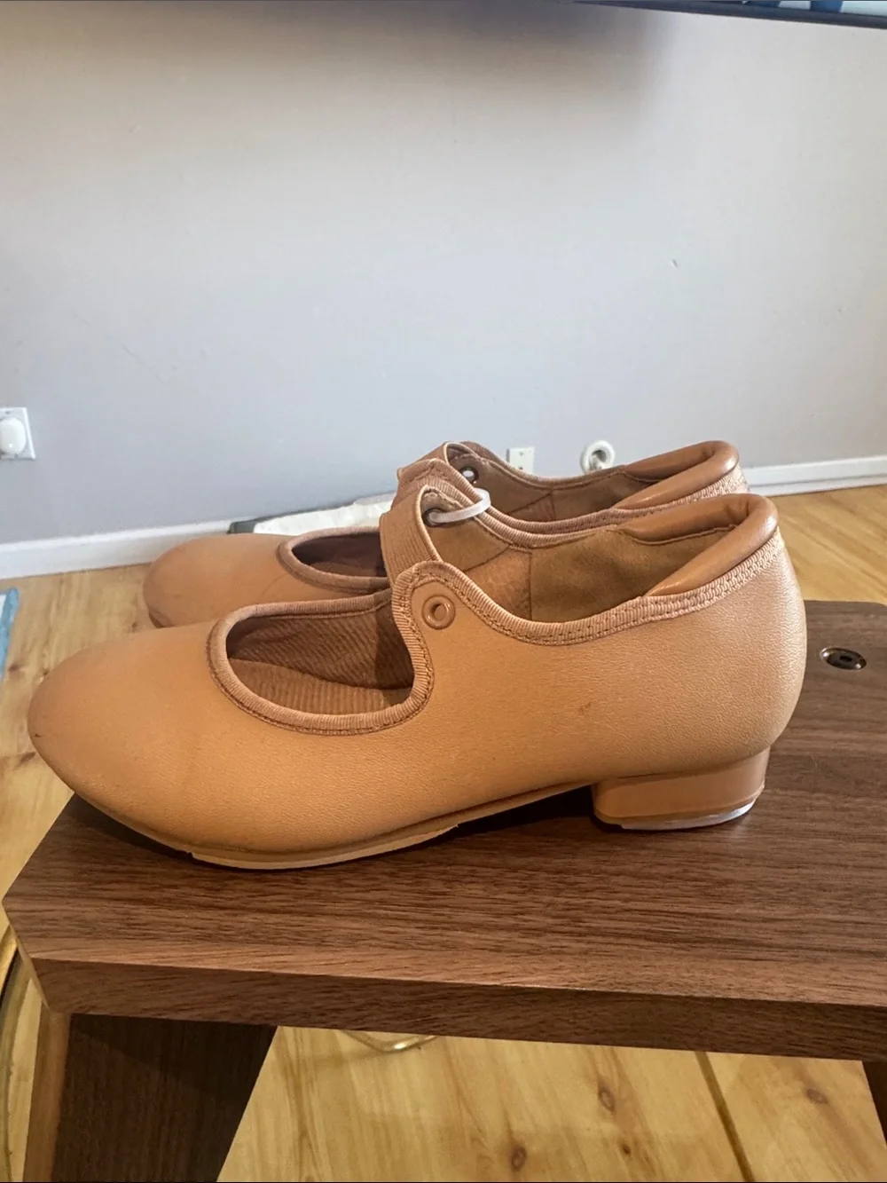 Kids Tan Mary Jane Tap Shoes